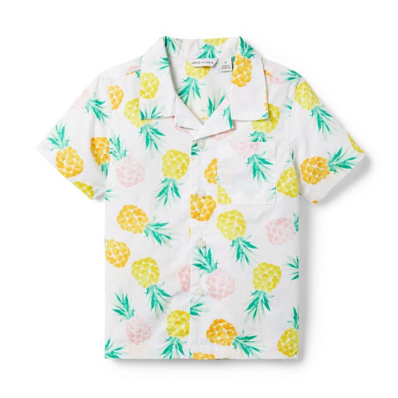 Pineapple Poplin Cabana Shirt - Janie And Jack